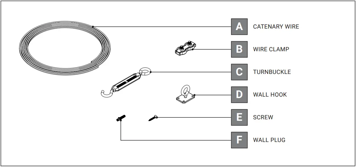 tagra 10M Festoon Lights Kit - Diagram