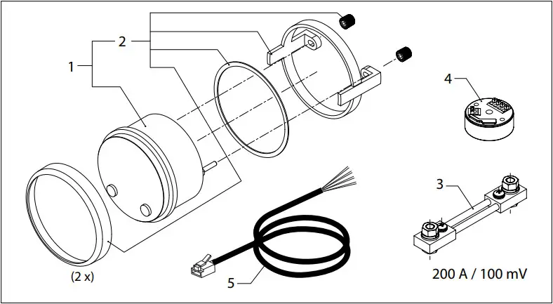 vetus BATMONB Battery Monitor - Overall dimensions 3