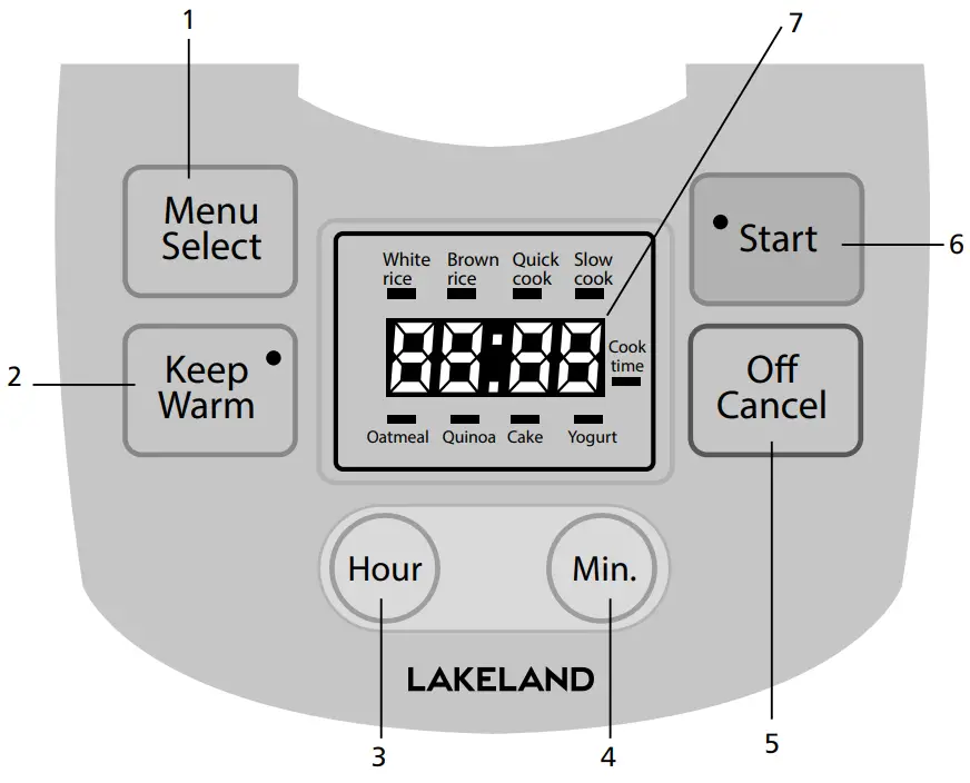 LAKELAND 31822 Mini Multi Cooker - COOKING TIME LIGHT