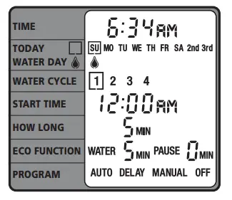 TOOLCRAFT 1530891 Computerised Irrigation -- settings