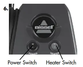 Bissell 8920, 8930, 8960, 9200, 9300, 9400 Series PROheat 2X User's Guide - Power Switch