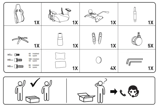 msi MAG CH130 Series Best Gaming Chair -Package