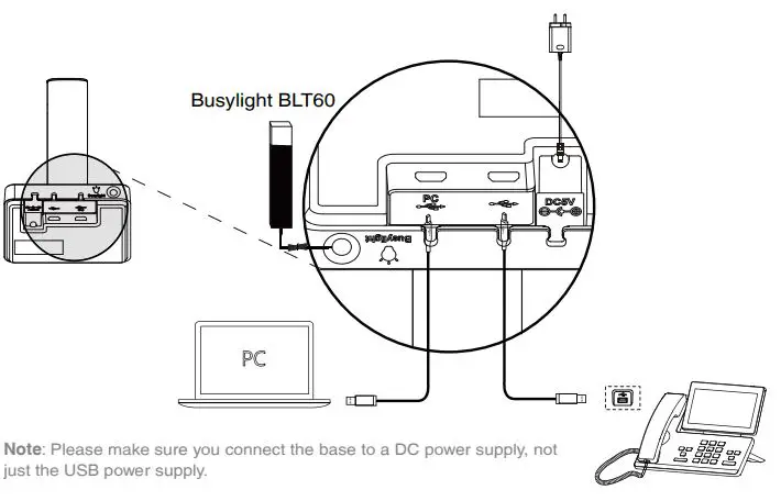Yealink DECT Wireless Headset WH63 User Guide - Connection