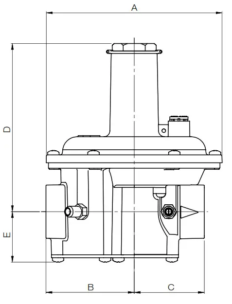 WATTS FGD Series Gas Pressure Governor- DIMENSIONS