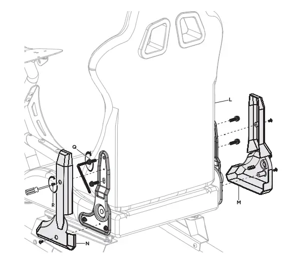kogan KASLSTRCGTA Premium Racing Simulator Cockpit-12