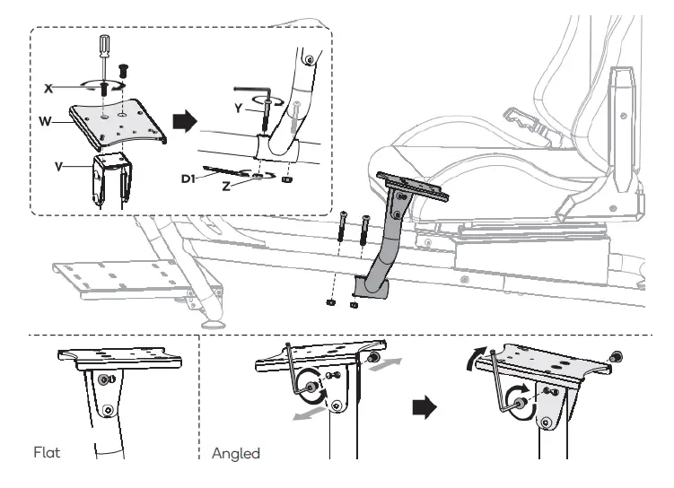 kogan KASLSTRCGTA Premium Racing Simulator Cockpit-14
