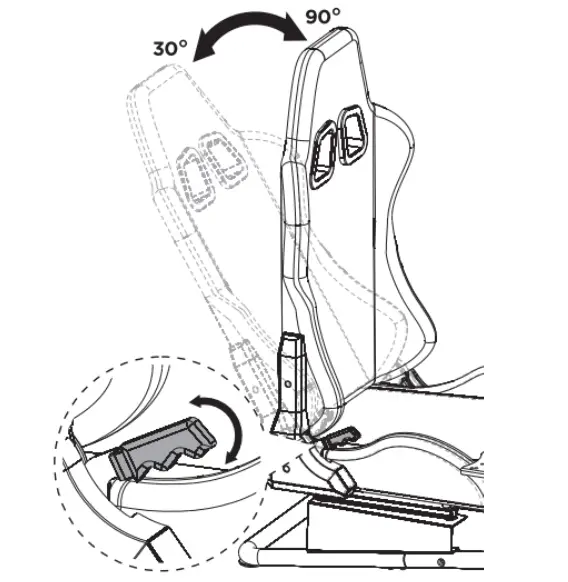 kogan KASLSTRCGTA Premium Racing Simulator Cockpit-15