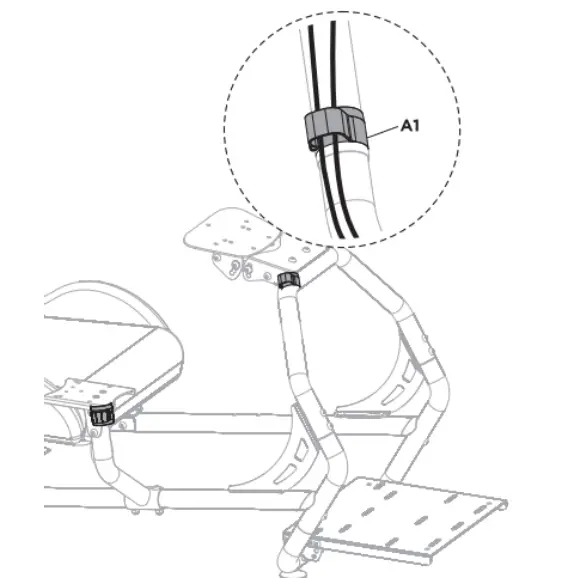 kogan KASLSTRCGTA Premium Racing Simulator Cockpit-16
