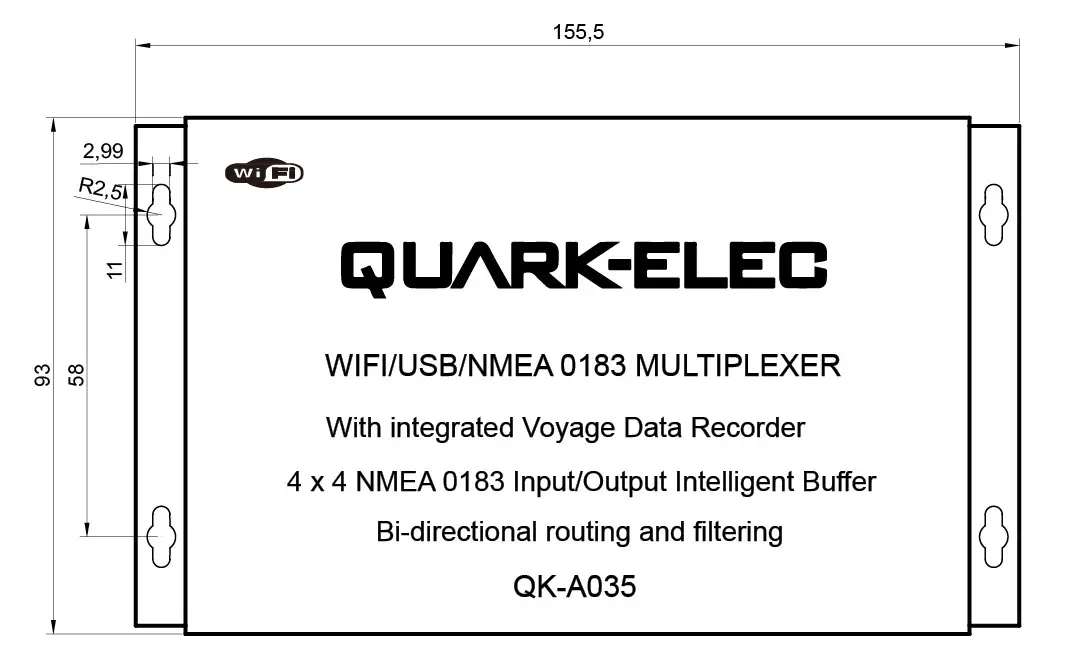 QUARK ELEC QK-A035 NMEA 0183 4X4 Multiplexer