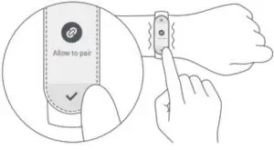 xiaomi MI-001 Smart Band 6 Fitness Band with Blood Oxygen Meter -during pairing