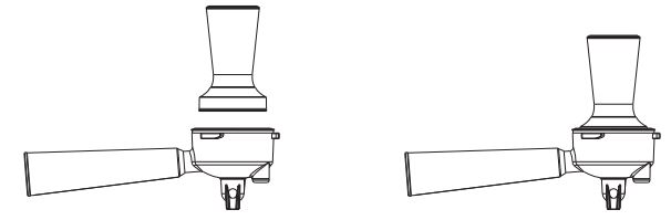 CAFE C7CESAS2RS3 BELLISSIMO Semi Automatic Espresso Machine +Frother Owner's Manual - It is recommended that the edge of the tamper is aligned with the edge of the portafilter