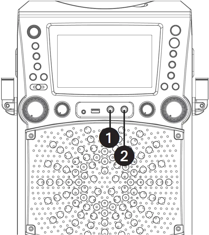 Conexión de micrófono(s)