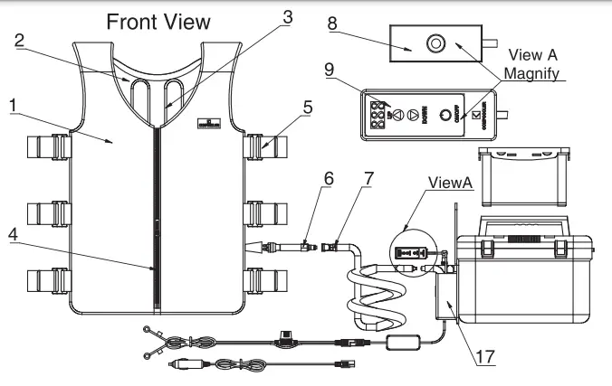 COMPCOOLER COMP-BMCS-746L Motercycle Rider Solo Ice Chest Cooler System fig 2
