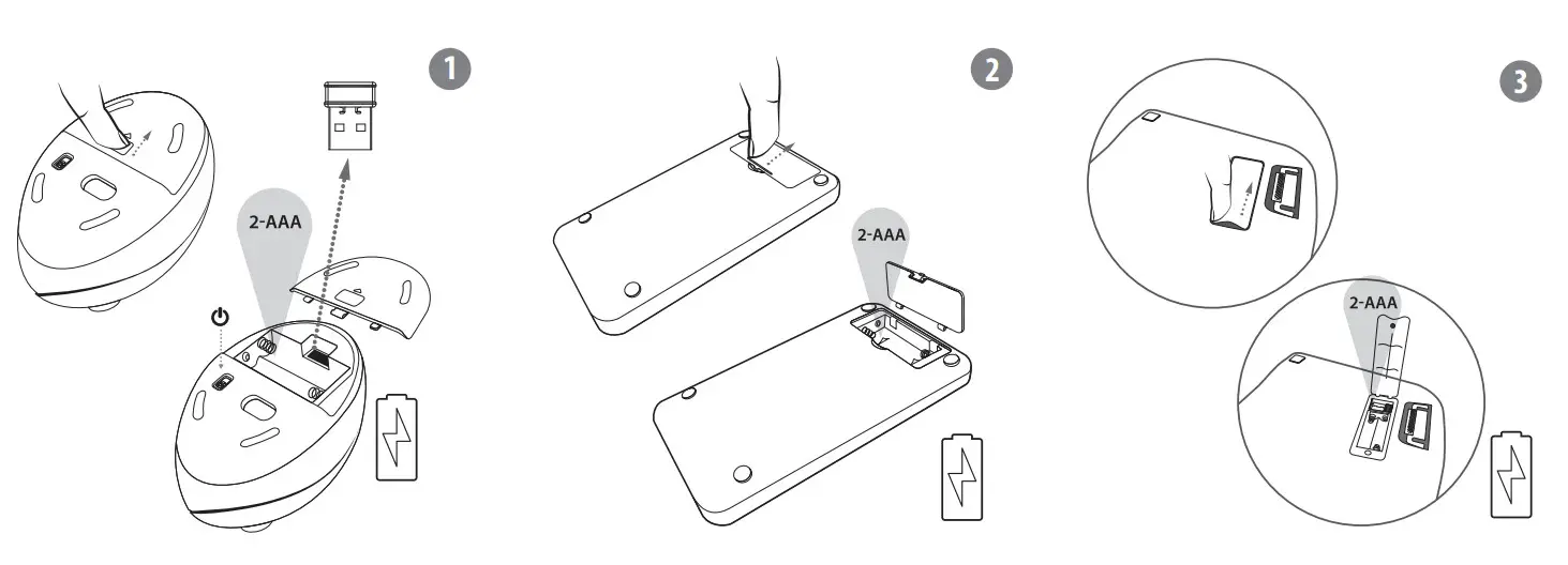 v7world CKW400 Ergonomic Wireless Keyboard - fig1