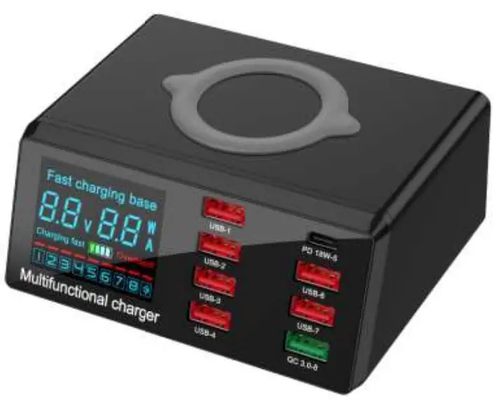 Shenzhen Fuhaoxuan Technology Wlx-x9 Type-c 18w 8 Ports Usb Fast Wireless Charger User Manual Shenzhen Fuhaoxuan Technology Wlx-x9 Type-c 18w 8 Ports Usb Fast Wireless Charger User Manual