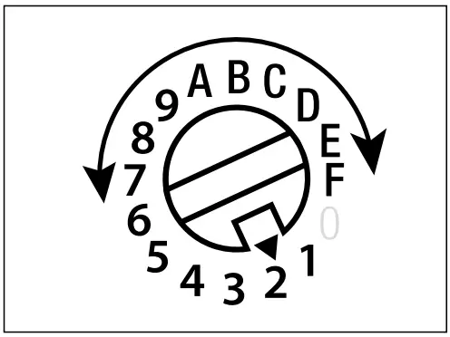 Modbus address rotary switch for selecting sensors
