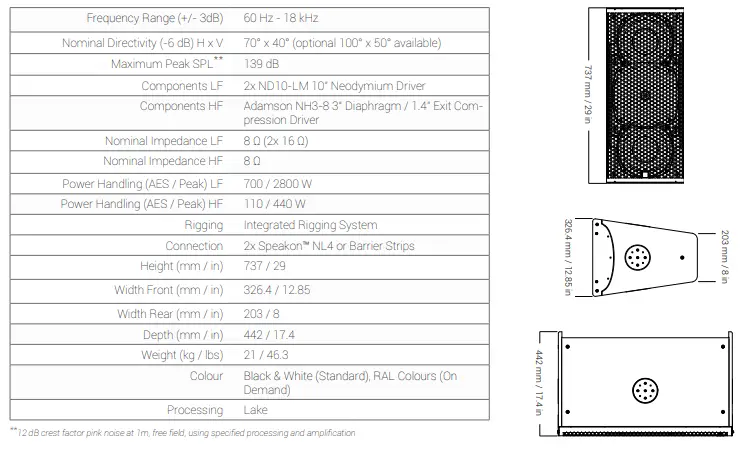 ADAMSON IS10p Point Source Bi Amped-fig8