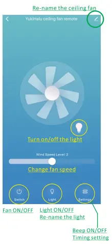 Control the device via voice commands