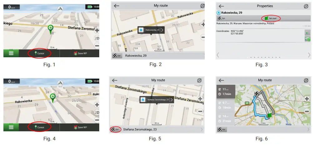 NAVITEL RE 5 Dual Navigation DVR - Manual setting of all route points