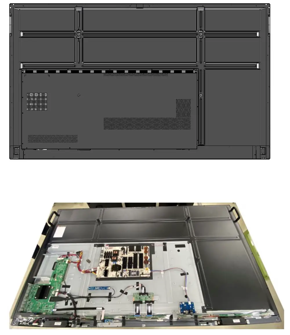 SHARP PN -L752B 52 Inch Full Color LCD Monitor - Back covers