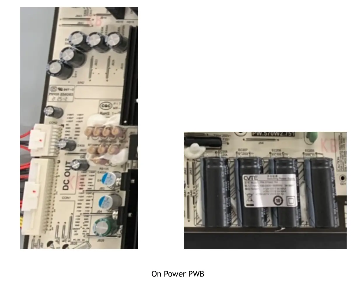 SHARP PN -L752B 52 Inch Full Color LCD Monitor - Capacitors