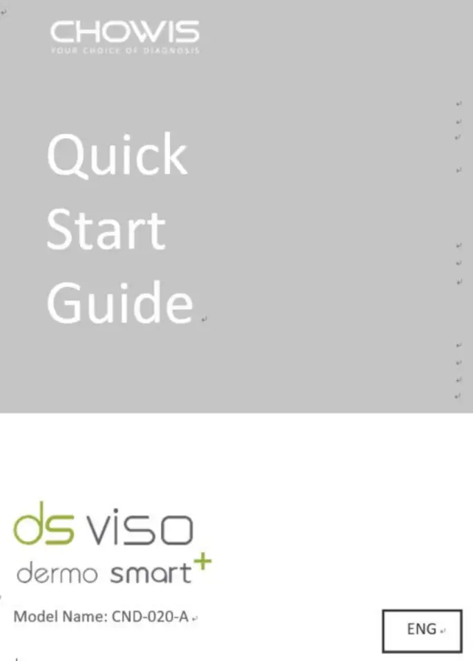 CHOWIS CND-020-A Dermo Smart Skin Analyzer User Guide