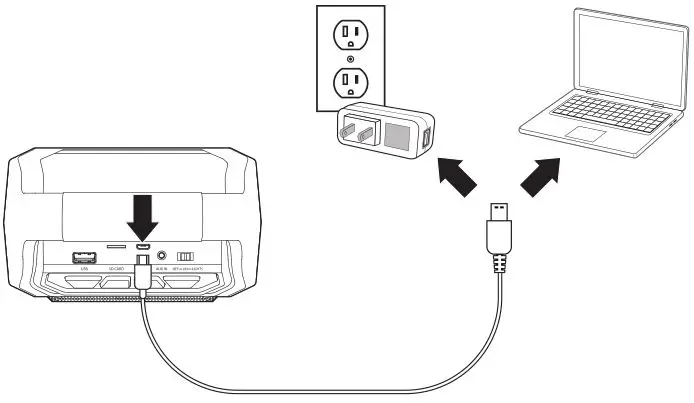 Wireless Tailgate Speaker ISB199 Charging the Battery