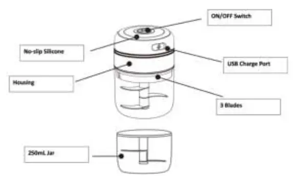 DAEWOO-DKCC350-Mini-Chopper-fig-1