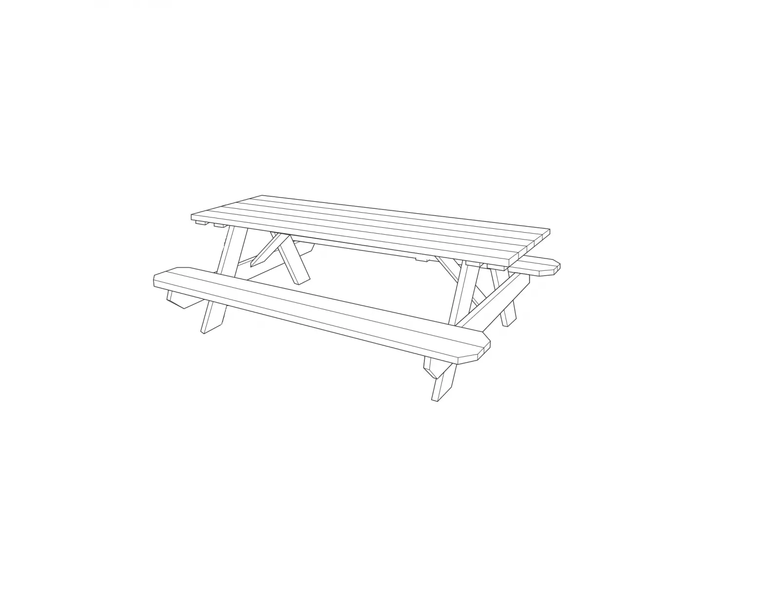Uline 8' Deluxe Wooden Picnic Table User Manual