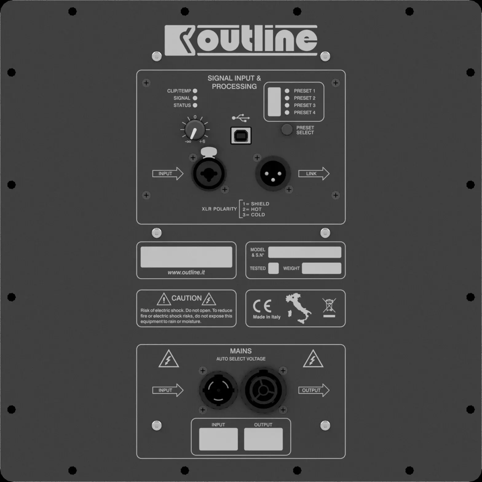 OUTLINE SUB 118 SP Self powered sub bass system - DESCRIPTION OF THE SYSTEM 2