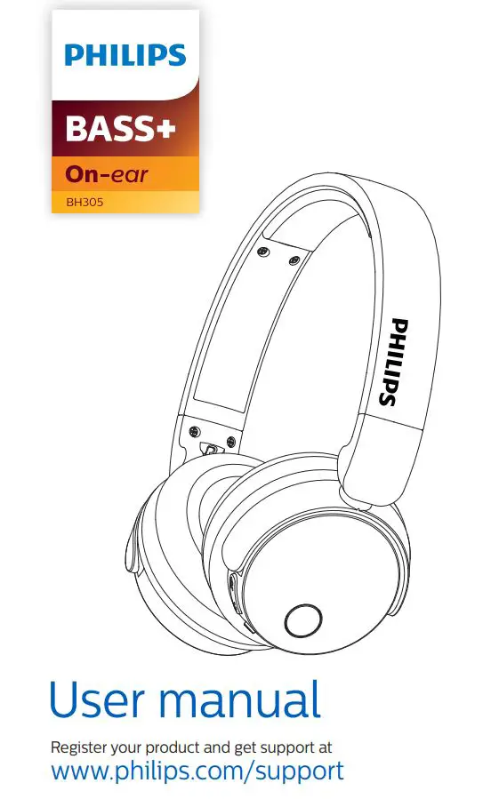 PHILIPS BASS+ On Ear Headphone User Manual