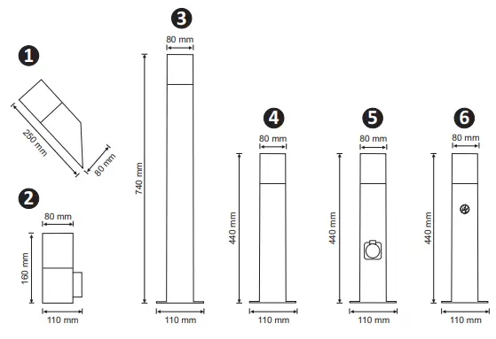 Svet svietidiel sk 5901508307323 LED Garden Lamp E27 NEW YORK - fig