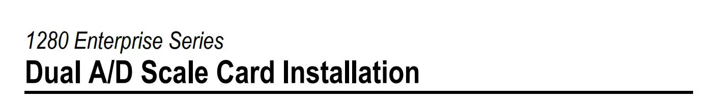 ST life augmented UM3016 Motor Control Software Development Kit - RICE LAKE 1280 Enterprise Series Dual AD Scale Card Instruction Manual