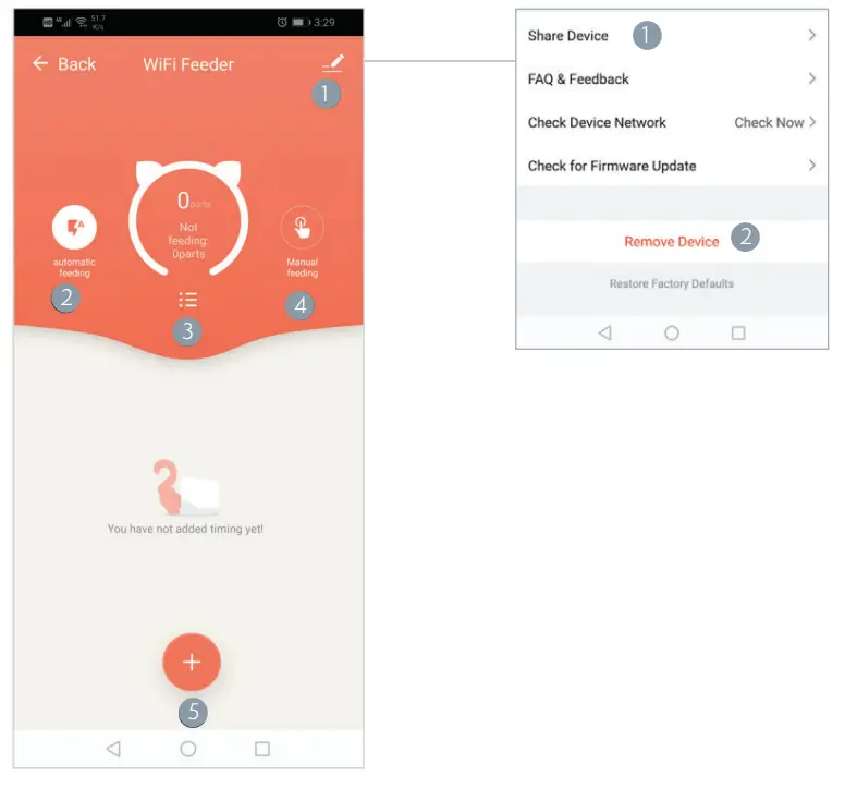 TESLA TSL PC BL4 Smart Pet Feeder Camera - WIFI FEEDER