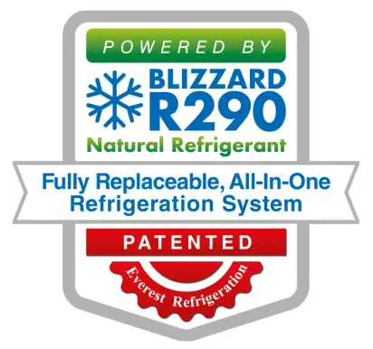 EUEREST Back Mount Undercounter Refrigerator -