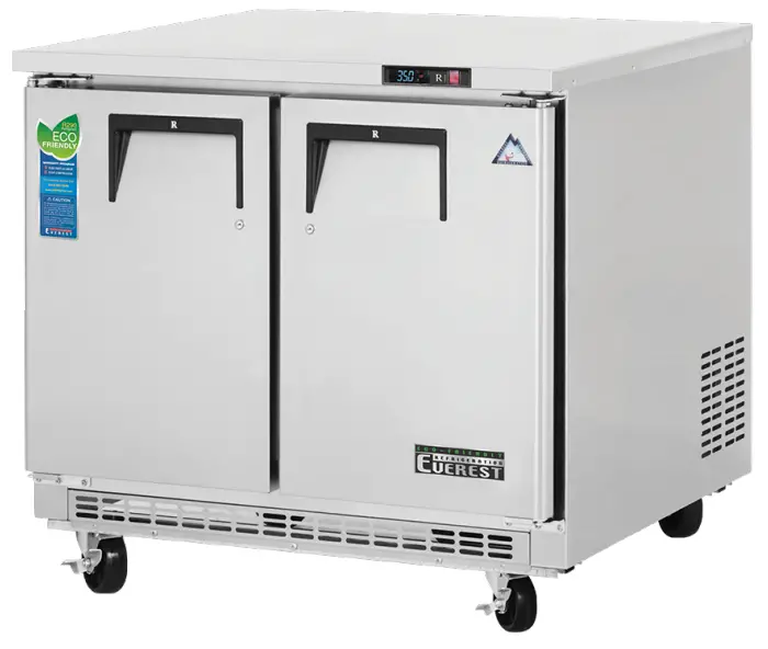 EUEREST Back Mount Undercounter Refrigerator - 1