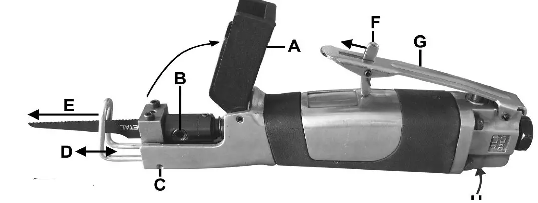SEALEY SA342 Reciprocating Air Saw 7