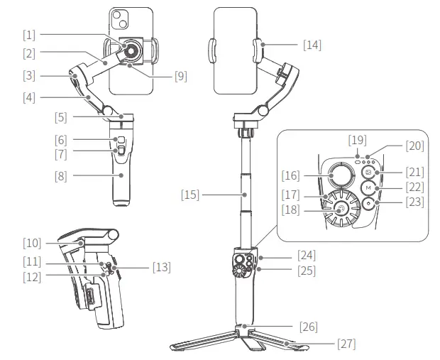 FeiyuTech Vimble 3 3 Axis Handheld Gimbal for Smartphone - fig