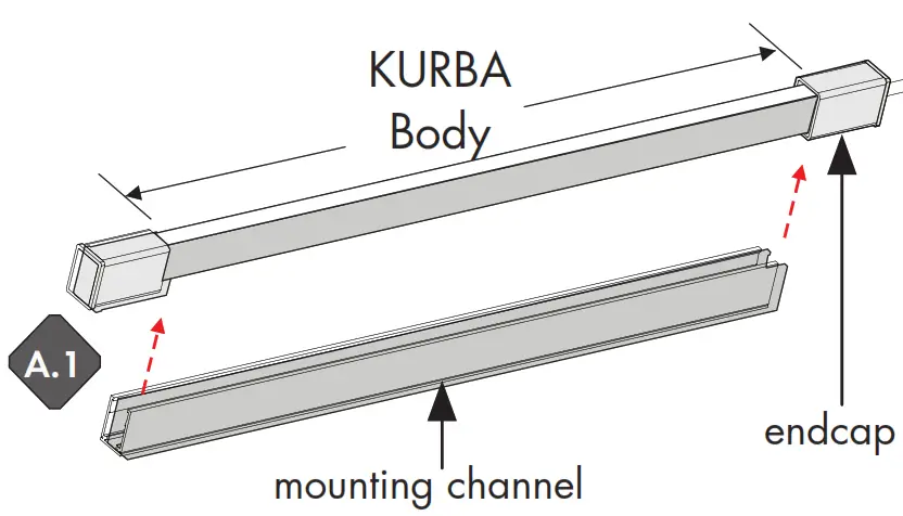 luminii KBX-X-X-DW Kurba Medium Horizontal Dynamic White - mounting channel