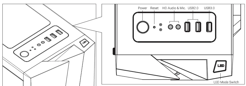 AeroCool Bolt Mini High Performance RGB Mini Tower Case 10