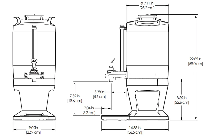 Curtis TLXG1501S000 1 and 1.5 Gallon Thermal Servers fig 3