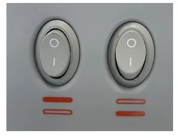 celsius CELRH180 800W Radiant Heater - switches