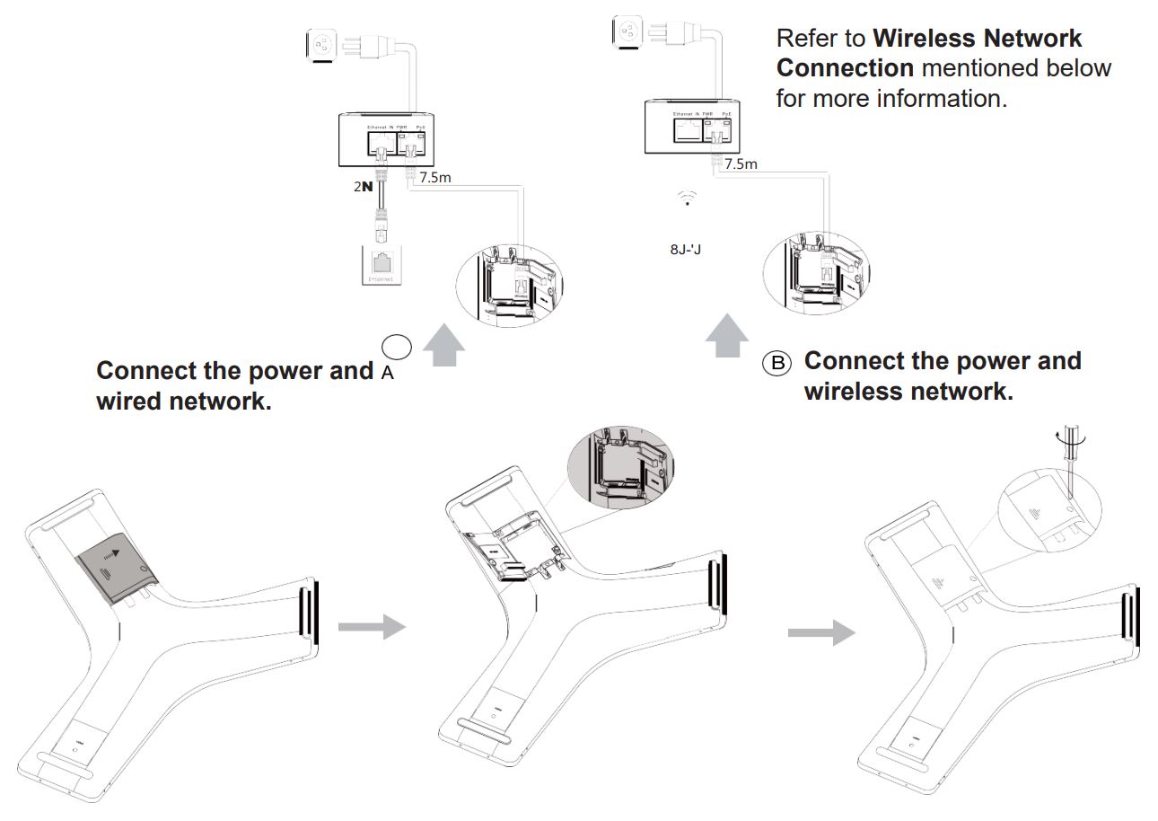 Yealink CP965 One Talk IP Conference Phone User Guide - Assembling the Phone