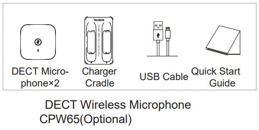 Yealink CP965 One Talk IP Conference Phone User Guide - Package Contents