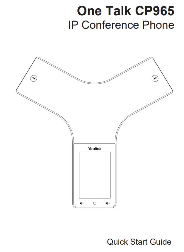 Yealink CP965 One Talk IP Conference Phone User Guide