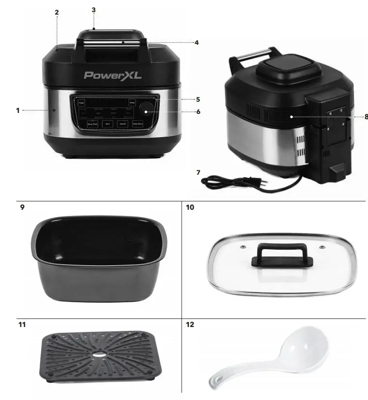 PowerXL Grill Air Fryer Combo Plus Owner’s Manual - Parts & Accessories