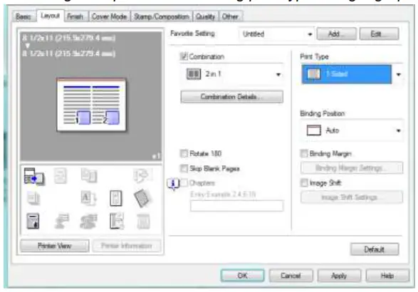 LOFFLER Konica Minolta PC Print Driver Settings -