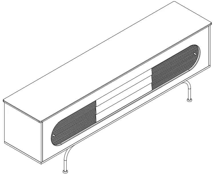 JASIWAY J-B2121D-BR 78.7 in. Brown TV Stand with Cable Management -
