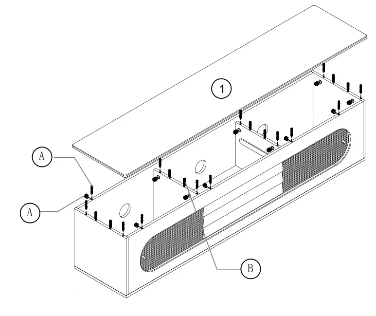 JASIWAY J-B2121D-BR 78.7 in. Brown TV Stand with Cable Management - fIG 10