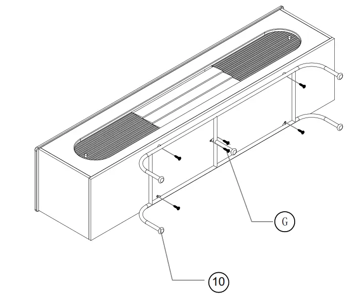 JASIWAY J-B2121D-BR 78.7 in. Brown TV Stand with Cable Management - fIG 11